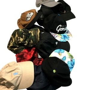 Bundle Street Hat Lot Vans Adidas Grizzly Griptape Official Genius Snapback 12pc